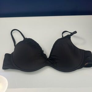 NWOT Pink Black Bikini Top